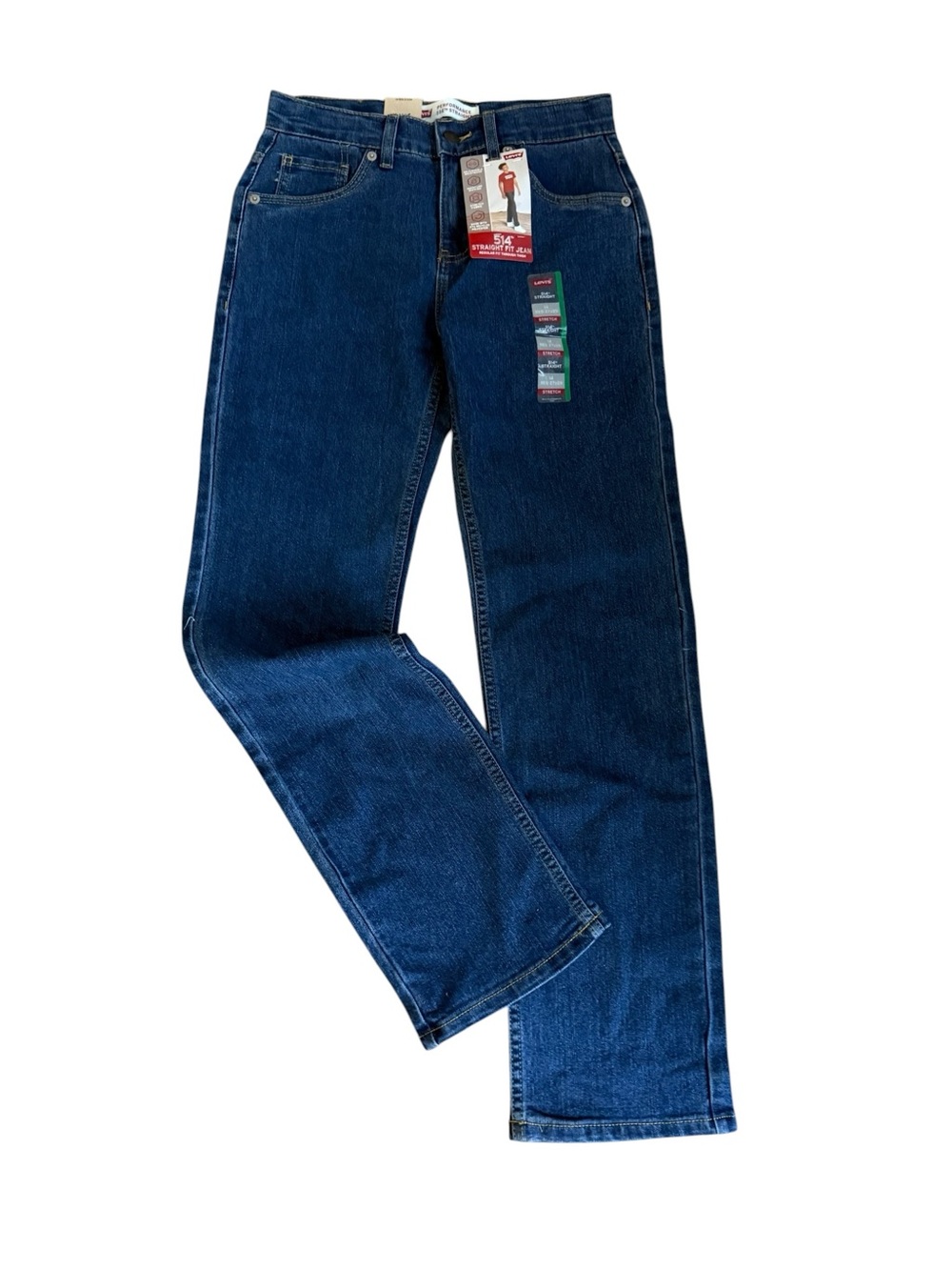 Levi's 514 Performance Straight Jeans Boys 14 27x29 NWT Stretch Denim